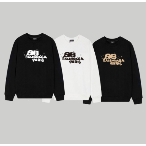 Balenciaga graffiti splatter letter print crewneck sweatshirt!
